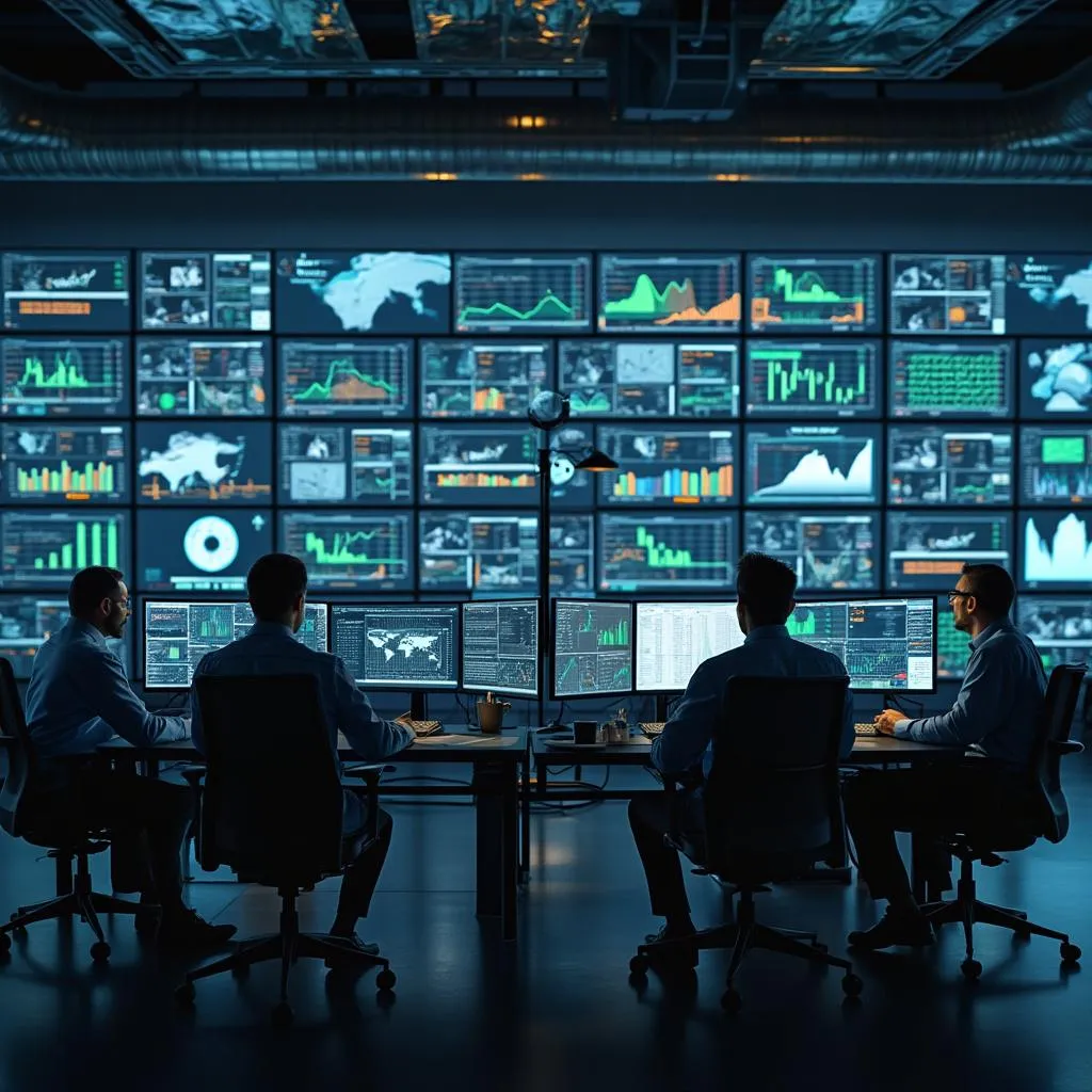 Consultores analizando datos financieros empresariales